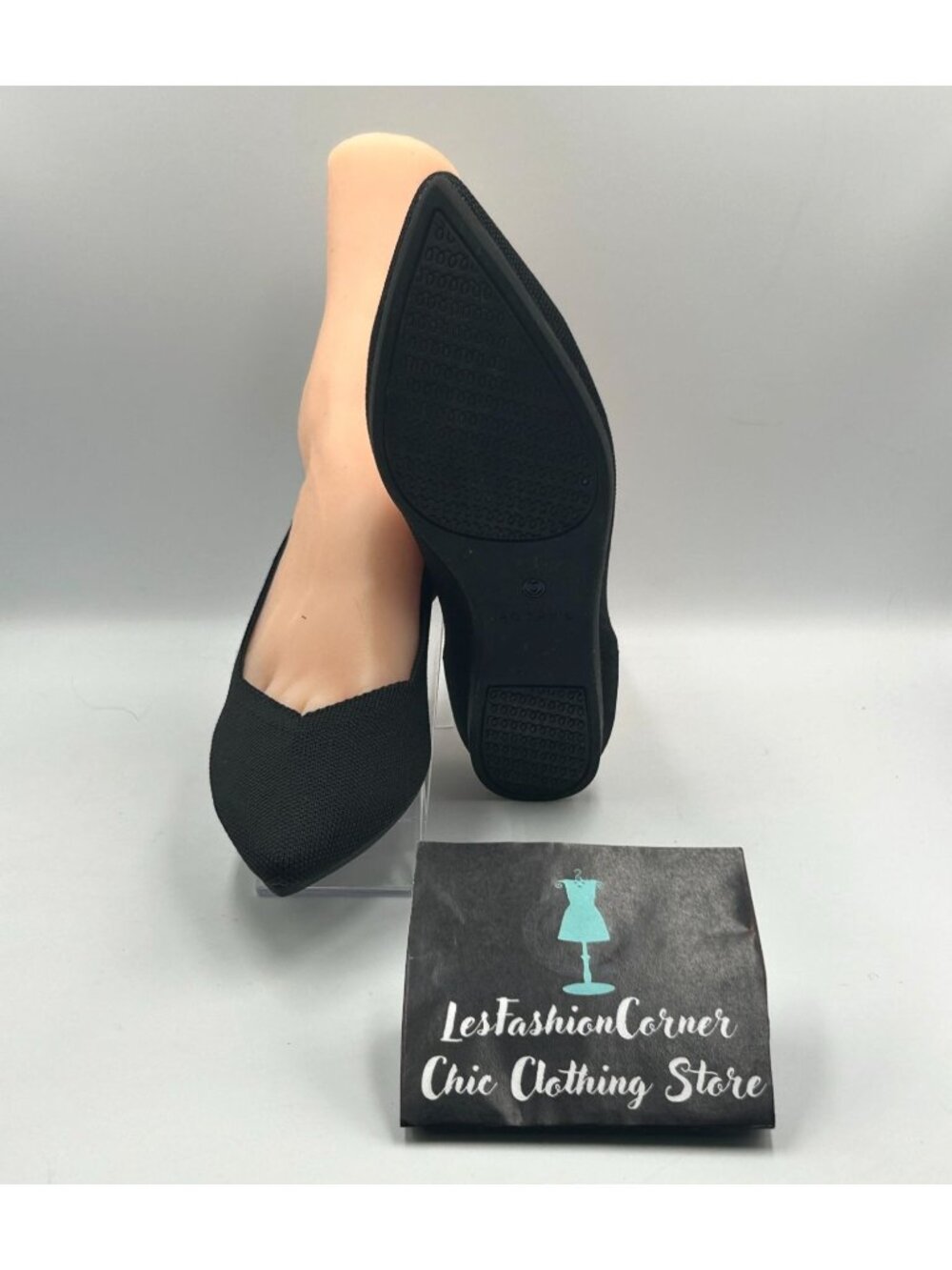 Rothy's Women's Black The Pointed Toe Knit Ballet Flats Size 11 3332 - Picture 3 of 16